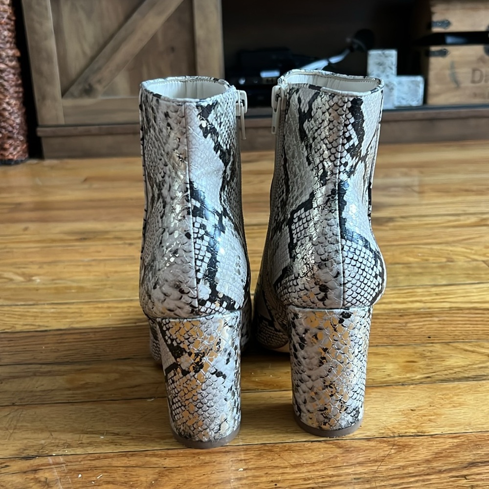 Also Snake Print Block Bootie - Picture 3 of 5